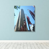 rockefeller vlaggen canvas afdruk (Insitu (Houten vloer))