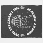  rocken rond de kerstboom fleece deken (Voorkant (Horizontaal))