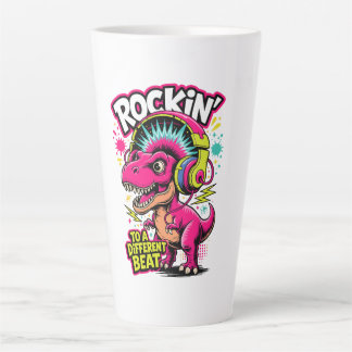 Rockende Dino T-Rex – Grappige Dinosaurus Muziek L Latte Mok
