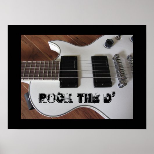 Rockende Gitaar Poster (Voorkant)