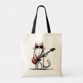 Rockende Kat Tote Bag (Achterkant)