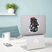 Rockende Notta Bear Sticker (Laptop op bureau)
