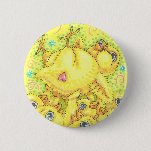 ROCKER BABY CHICK, SPRING MOSH PIT BUTTON Round (Voorkant)