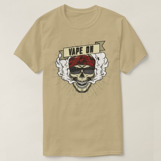 Rocker Biker Vape on Cloud Chaser Vaping T-shirt (Design voorkant)
