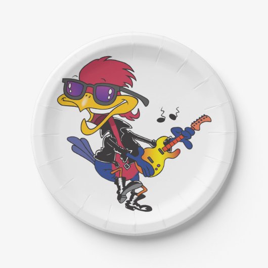 Rocker Bird Papieren Bordje (Voorkant)