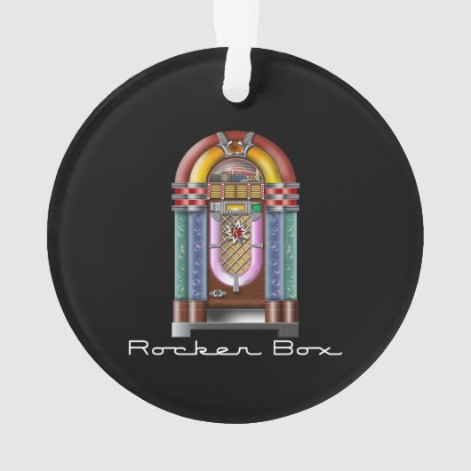 Rocker Box JukeBox Retro Rock Ornament (achterkant)