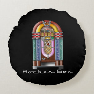 Rocker Box JukeBox Retro Rock Rond Kussen