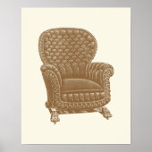  Rocker Brown Stoel 1900-wolframmeubilair Poster (Voorkant)