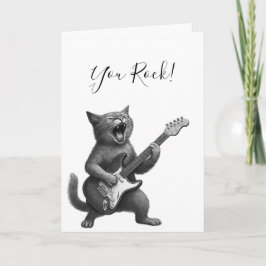 Rocker Cat Card Kaart