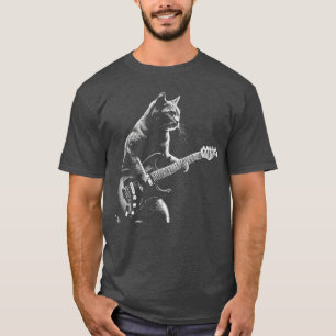 Rocker Cat Elektrische Gitaar Rockmuziek Mannen Jo T-shirt