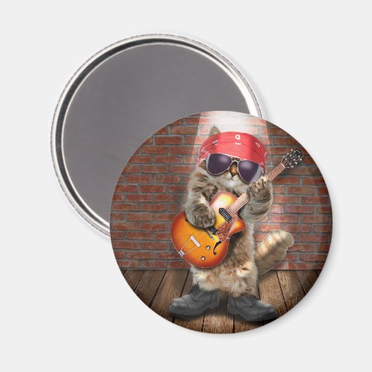 Rocker cat magneet (Voorkant / Achterkant)