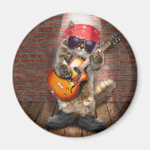 Rocker cat magneet (Voorkant)