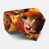 Rocker cat met bovenste hoed en gitaar stropdas (Opgerold)