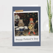 Rocker Cats Zalige Vaderdag kaart (Voorkant)