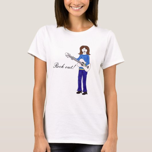 Rocker chic gitarist t-shirt (Voorkant)
