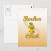 Rocker Chick Briefkaart (Voorkant / Achterkant)