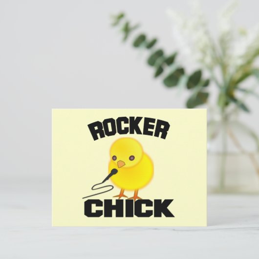 Rocker Chick Briefkaart (Staand voorkant)