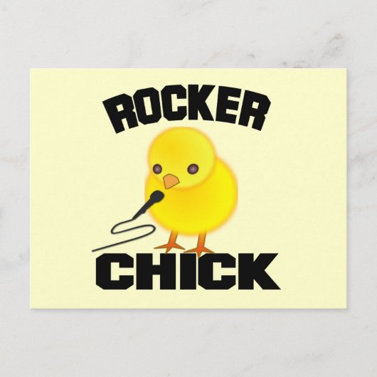 Rocker Chick Briefkaart (Voorkant)