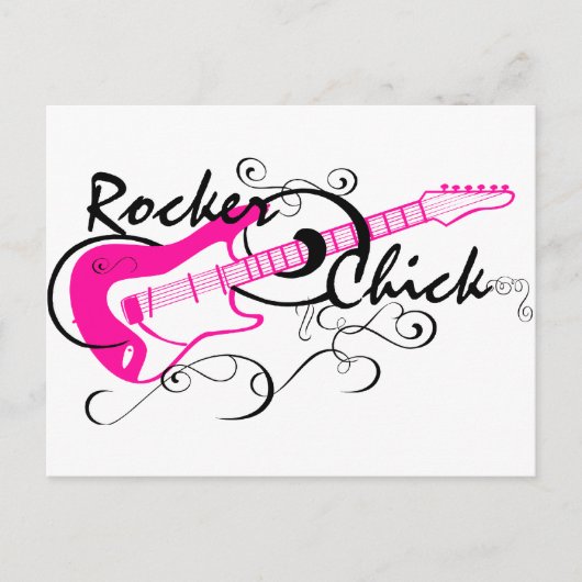 Rocker Chick Briefkaart (Voorkant)