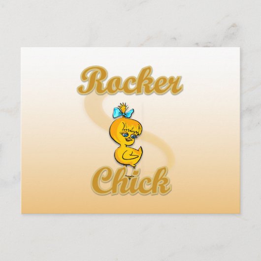 Rocker Chick Briefkaart (Voorkant)