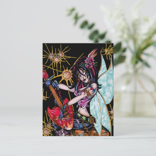 Rocker Chick Katie Briefkaart (Staand voorkant)