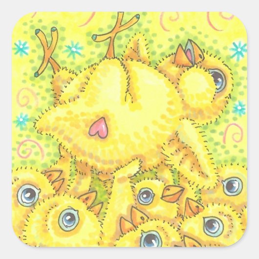 ROCKER CHICK MOSH PIT STICKERS Square, blad (Voorkant)