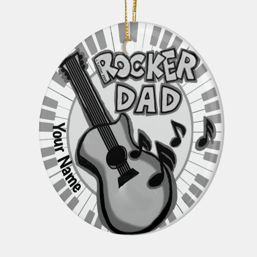 Rocker Dad Ornament (Links)