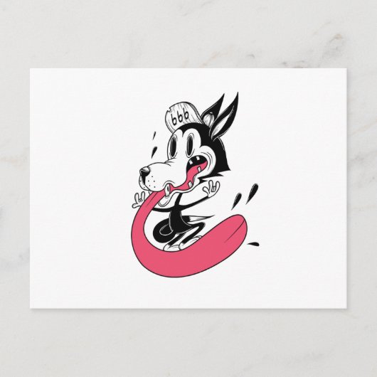 Rocker Dog Briefkaart (Voorkant)