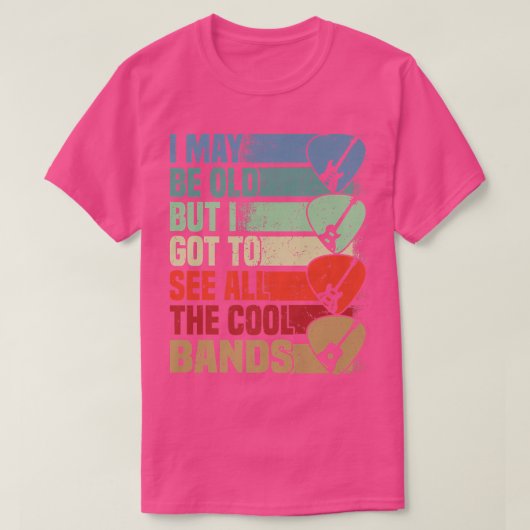 Rocker en Guitar Lover moeten alle coole Ba zien T-shirt (Design voorkant)