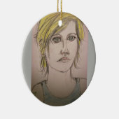 Rocker Girl met Tattoo Keramisch Ornament (Rechts)