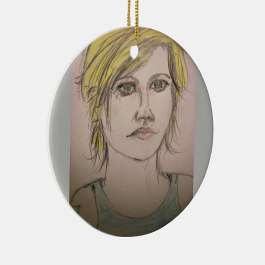 Rocker Girl met Tattoo Keramisch Ornament (Rechts)