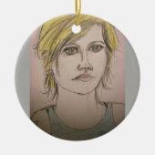 Rocker Girl met Tattoo Keramisch Ornament (Voorkant)
