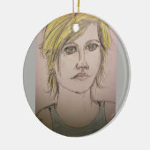 Rocker Girl met Tattoo Keramisch Ornament (Links)