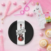 Rocker Guitar Born to Rock and Roll Music Party Papieren Bordje (Feest)