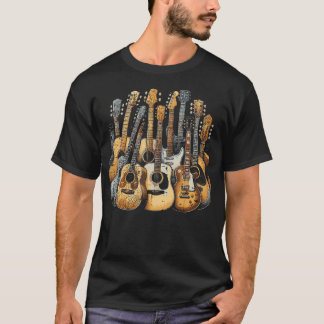 Rocker Guitars Guitarist Player Rock Musician Men  T-shirt