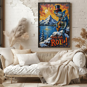 Rocker-haai op grote hoogte poster