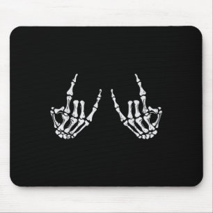 Rocker Hand Gebaar Rock Skelet Halloween Kostuum M Muismat