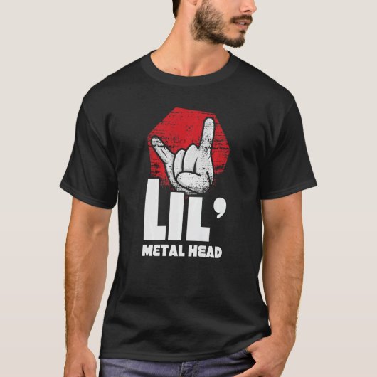 Rocker Hand Metal Sign Rock Music Lover Little Met T-shirt (Voorkant)