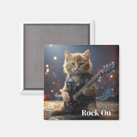 rocker-kattenmagneet magneet (Voorkant / Achterkant)