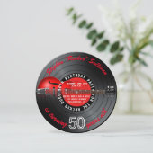 Rocker Kerel Guitar Record 50e verjaardag Kaart (Staand voorkant)