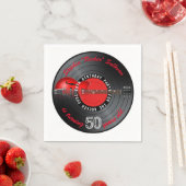Rocker Kerel Guitar Record 50e verjaardag Servetten (Insitu)