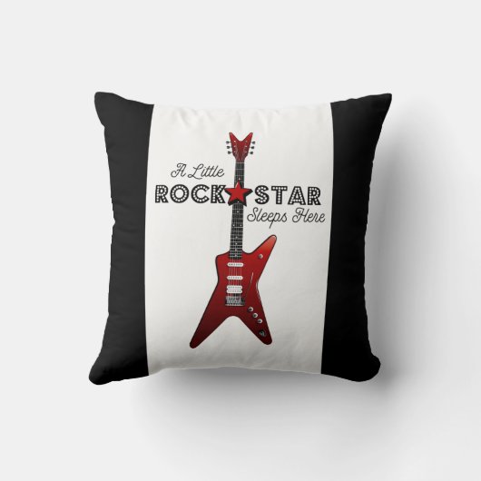 Rocker Kind Guitar Rockstar Thro Kussen (Achterkant)
