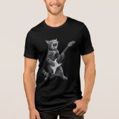 rocker metal cat Tri-Blend shirt (Voorkant)