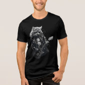 rocker metal cat tshirt (Voorkant)