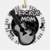 Rocker Mom-ornament Keramisch Ornament (Voorkant)