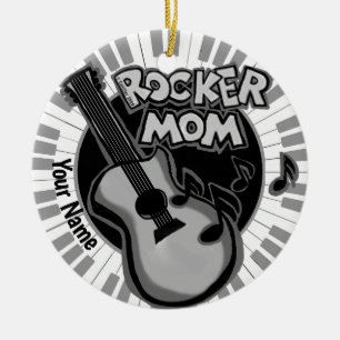 Rocker Mom-ornament Keramisch Ornament