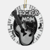 Rocker Mom-ornament Keramisch Ornament (Links)