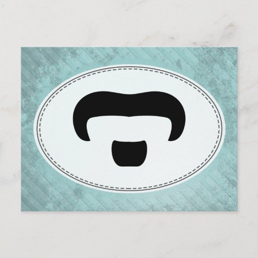 Rocker Mustache Briefkaart (Voorkant)