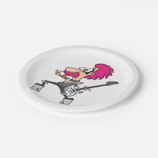 Rocker Paper-Borden met Rock Star-imitator Papieren Bordje (Gekanteld)