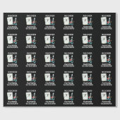 Rocker Paper en Scissors Funny Game Pun Dark BG Cadeaupapier (Vlak)